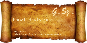 Ganzl Szalviusz névjegykártya